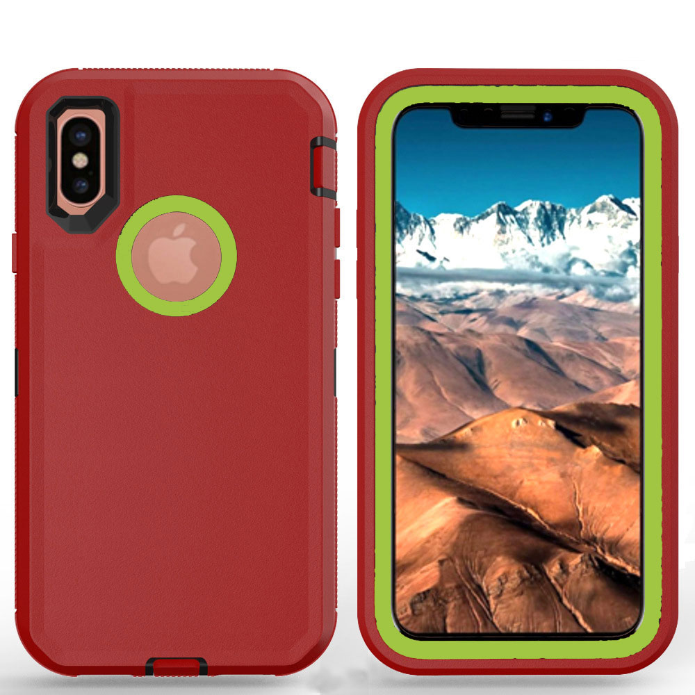 iPHONE Xr 6.1in Armor Robot Case (Red Green)